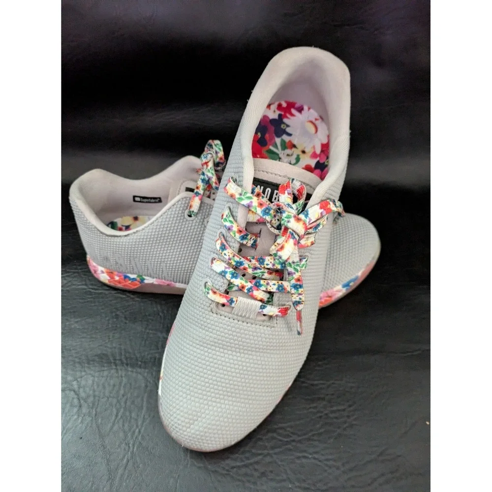 No Bull Gray Floral Trainers Workout Shoes Cross Fit Women 10.5 Men‎  9
